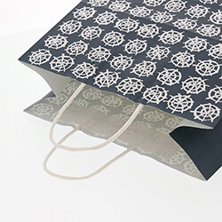 手提げ紙袋（和風 紺・丸紐・幅300×マチ150×高さ300mm）