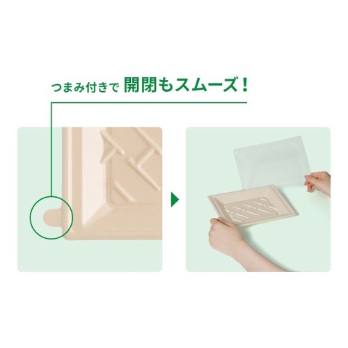 パックスタイル バガス容器 WB寿司容器 N-8 ラミ