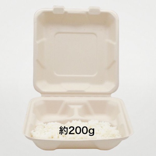 パックスタイル バガス容器 新BBランチ 200-200-3
