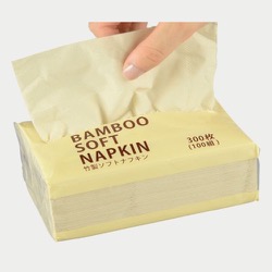 紙ナプキン ティッシュタイプ 茶 3ply BBソフトナフキン 1パック300枚/100組入り パックスタイル