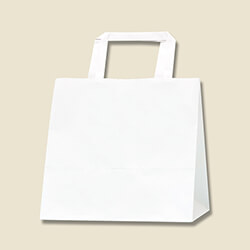 手提げ紙袋（白（片艶）・平紐・幅220×マチ150×高さ210mm）