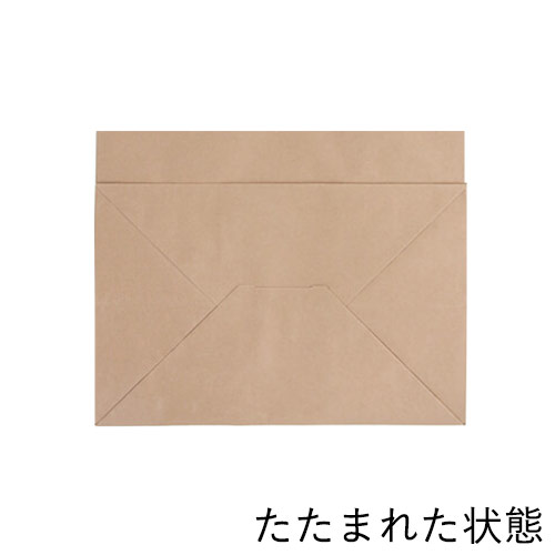 手提げ紙袋（茶・平紐・幅280×マチ180×高さ220mm）