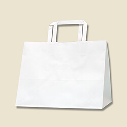 手提げ紙袋（白（片艶）・平紐・幅280×マチ180×高さ220mm）
