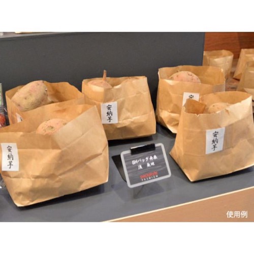 パックスタイル 青果用袋 SH舟底バッグ浅 無地 取手無