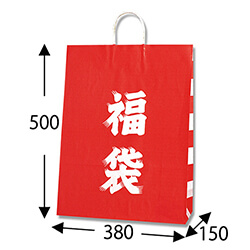 手提げ紙袋（福袋・丸紐・幅380×マチ150×高さ500mm）