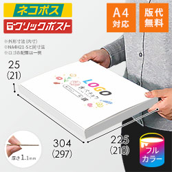 【食べチョク ロゴ印刷】【フルカラー】厚さ2.5cm・N式ケース（白・A4サイズ）