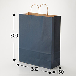 手提げ紙袋（紺・丸紐・幅380×マチ150×高さ500mm）