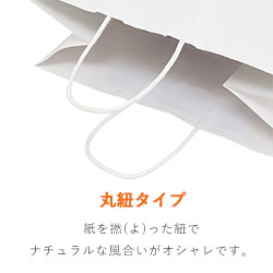 手提げ紙袋（白・丸紐・幅380×マチ250×高さ395mm）