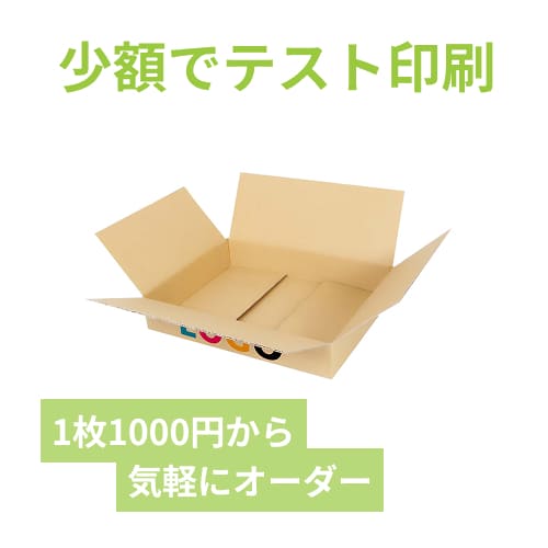 【ロゴ印刷・フルカラー・3面】薄型 宅配80サイズ・ダンボール箱（360×270×60mm）洋服用
