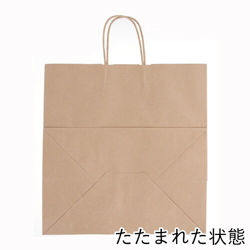 手提げ紙袋（茶・丸紐・幅380×マチ250×高さ395mm）