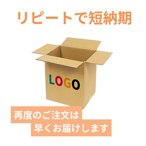 【ロゴ印刷・フルカラー・3面】宅配100サイズ  ダンボール箱（A4サイズ）