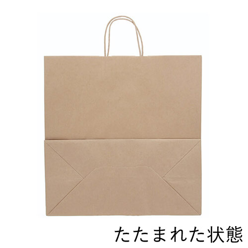 【特別価格】手提げ紙袋（茶・丸紐・幅450×マチ220×高さ455mm）