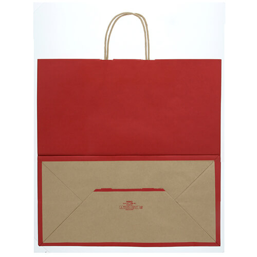 手提げ紙袋（赤・丸紐・幅450×マチ220×高さ455mm）