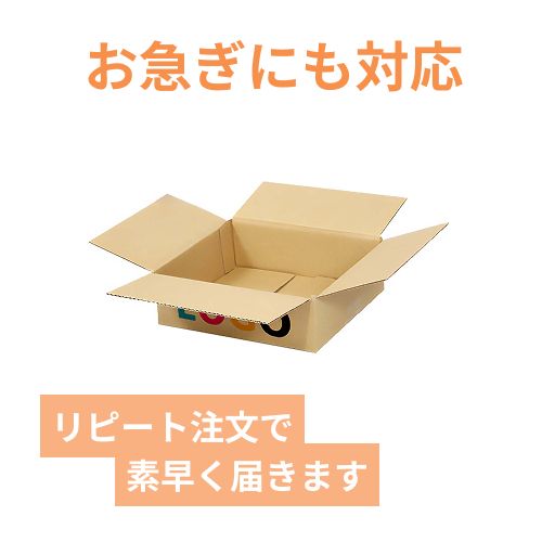 【ロゴ印刷・フルカラー・3面】宅配60サイズ 書籍、映像・音楽ソフト向けダンボール箱（250×210×75mm）3mm B/F C120×C120