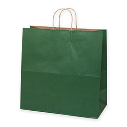 手提げ紙袋（グリーン・丸紐・幅450×マチ220×高さ455mm）