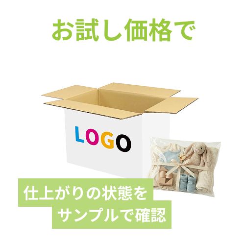 【ロゴ印刷・フルカラー・2面】白色 宅配100サイズ・ダンボール箱（A4サイズ）