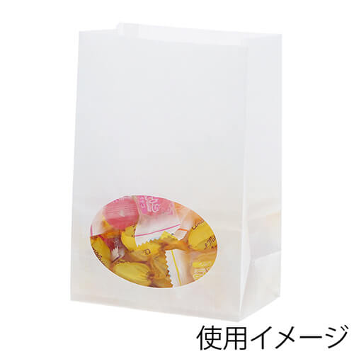 角底袋（窓付き・白・幅120×マチ65×高175mm)
