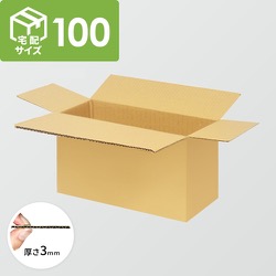 宅配100サイズ】ダンボール箱（500×185×245mm）3mm B/F 白C5×C5