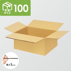 宅配100サイズ】ダンボール箱（432×330×203mm）3mm B/F 白C5×C5