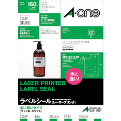 3M エーワン ラベルシール［レーザープリンター用］ 水に強いタイプ A4 8面 69×97mm （20枚入） 31369