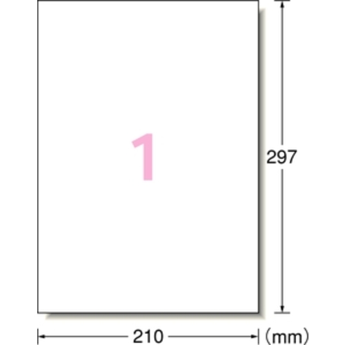 3M エーワン ラベルシール［インクジェット用］ 超耐水 A4 1面 297×210mm ノーカット （10枚入） 64201