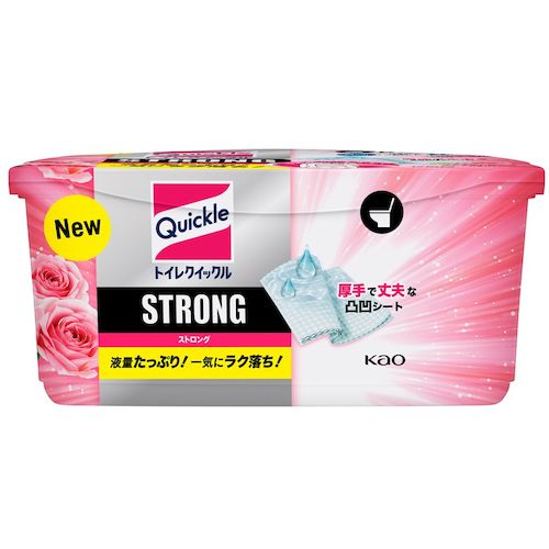 Kao トイレクイックル ストロング プレミアムローズの香り 容器入 8枚