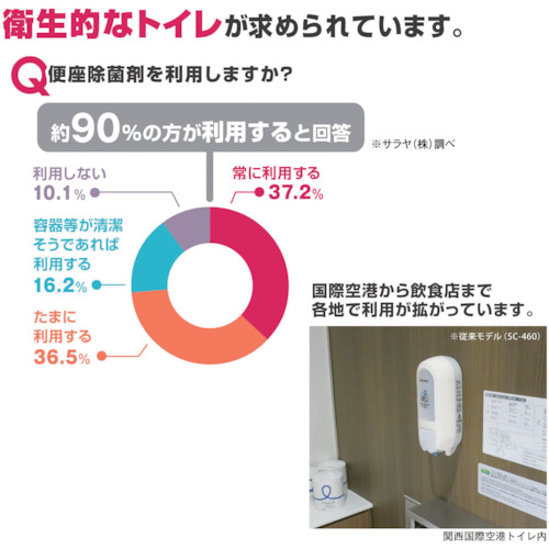 サラヤ トイレ用洗剤・除菌剤 便座きれいくんV天然ラベンダーの香り 容量3L