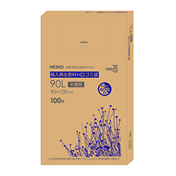 箱入再生原料ＨＤゴミ袋　９０Ｌ　半透明