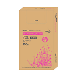 箱入再生原料ＬＤゴミ袋　７０Ｌ　半透明