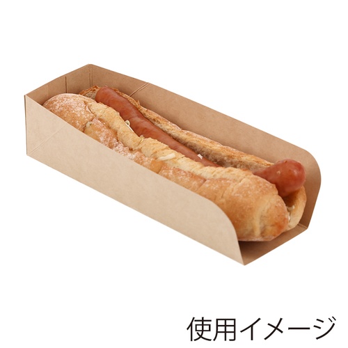 HEIKO NF(ノンフッ素)ホットドックトレー S 未晒無地 50枚/袋