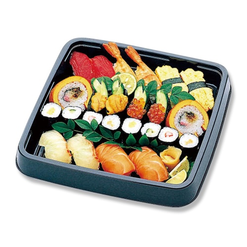 福助工業 寿司桶 角桶 2H 本体 黒 10枚/袋