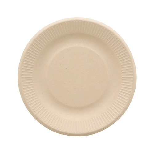 HEIKO 紙皿 業務用 バガスペーパーウェア プレート クラフト 18cm 50枚/袋