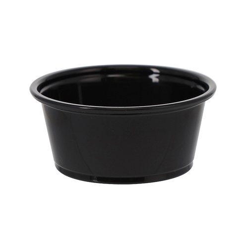 HEIKO PPカップ 3.25オンス 浅型 口径74mm ブラック 50個/袋