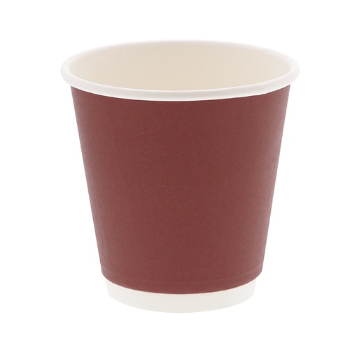 紙コップ 二重断熱カップ 10オンス(300ml) 口径90mm ワインレッド 25個/袋