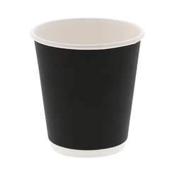 HEIKO 紙コップ 二重断熱カップ 10オンス ブラック 口径90mm 25個/袋