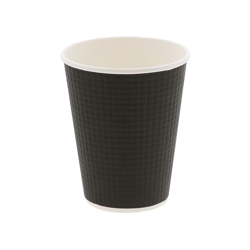 HEIKO 紙コップ エンボスカップ 8オンス 口径80mm ブラック 50個/袋
