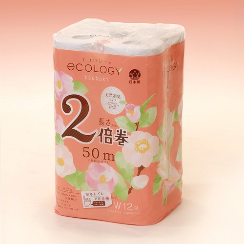 特殊東海エコロジー トイレットペーパー エコロジー2倍巻き ダブル 50m 12ロール/パック