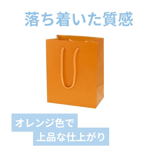 HEIKO 紙袋 カラーチャームバッグ 20-12 オレンジ 10枚/袋