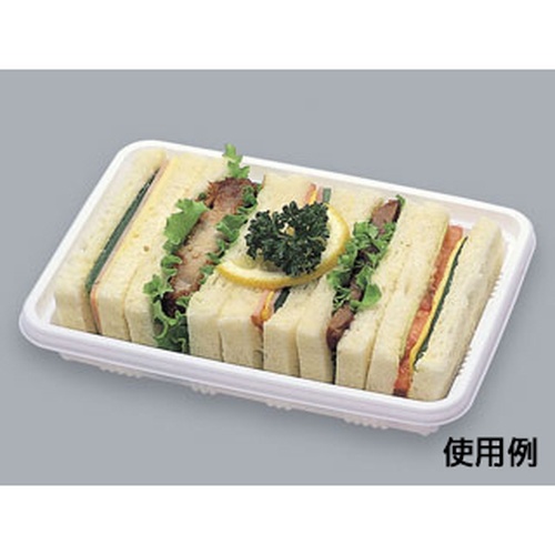 サンドイッチ容器 Fパレ W-61 白 福助工業