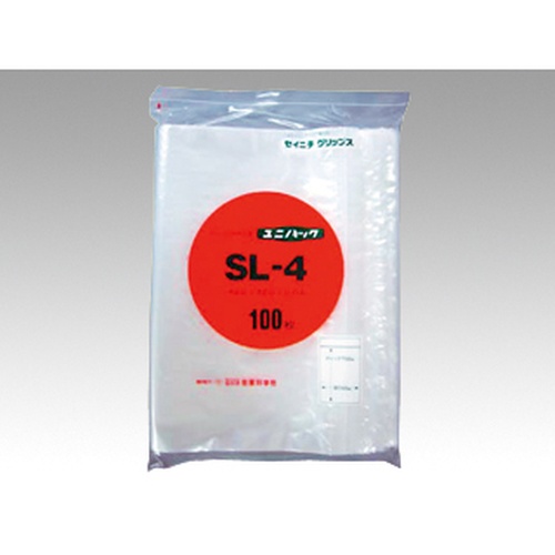 チャック付き袋 ユニパック チャック付ポリエチレン袋SLー4 生産日本社