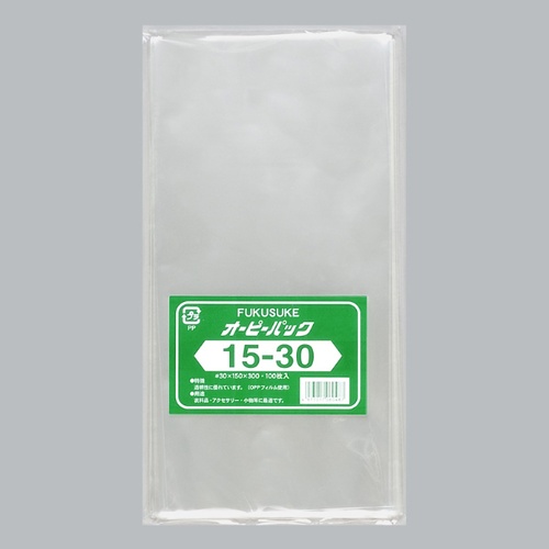 テープ無 OPP袋 オーピーパック テープなし 15-30 100枚入 福助工業
