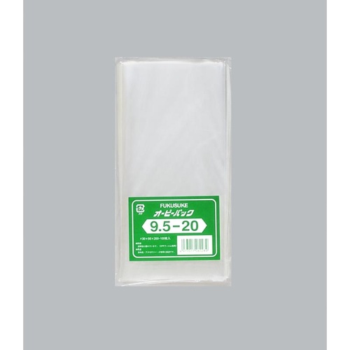 テープ無 OPP袋 オーピーパック No.9.5-20 100枚入 福助工業