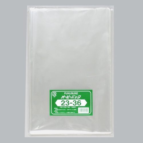 テープ無 OPP袋 オーピーパック テープなし 23-36 100枚入 福助工業