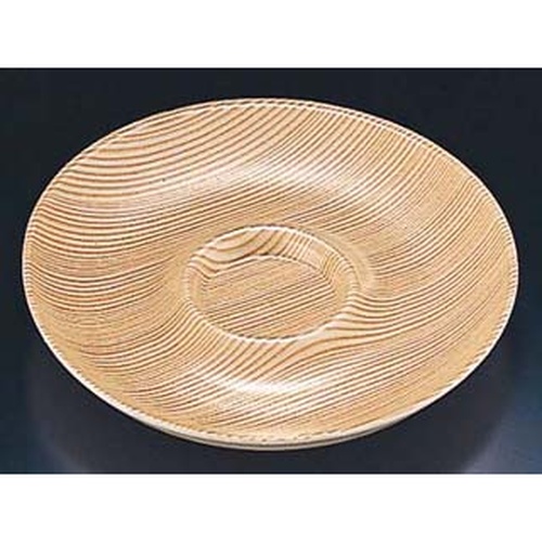 発泡トレー PSP丸皿 25 木目 リスパック