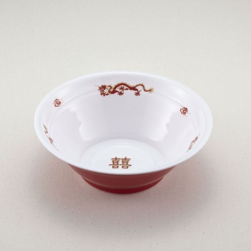 弁当容器 ラーメン 大(本体)龍外赤 青葉紙業