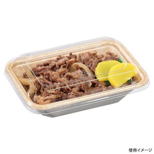 どんぶり容器 MFP角丼-16-11 本体 バル茶 エフピコ