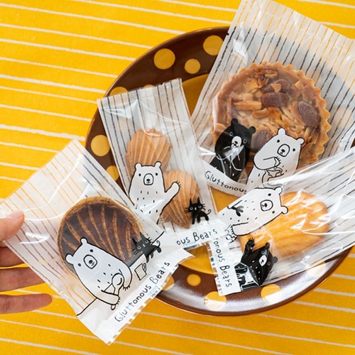 テープ無 OPP袋 グラットンベアスイーツパック クリア-3(100枚) ヘッズ