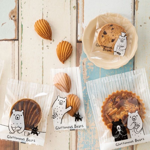 テープ無 OPP袋 グラットンベアスイーツパック クリア-3(100枚) ヘッズ