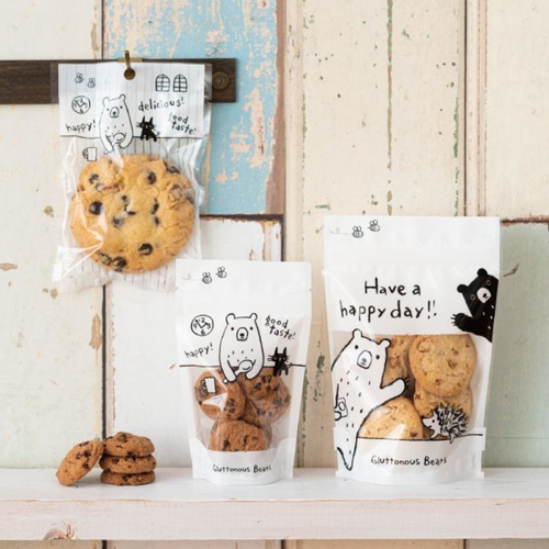 チャック付き袋 グラットンベアジップスタンドバッグ-3(50枚) ヘッズ