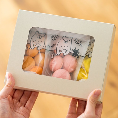 チャック付き袋 グラットンベアジップスタンドバッグ-4(100枚) ヘッズ